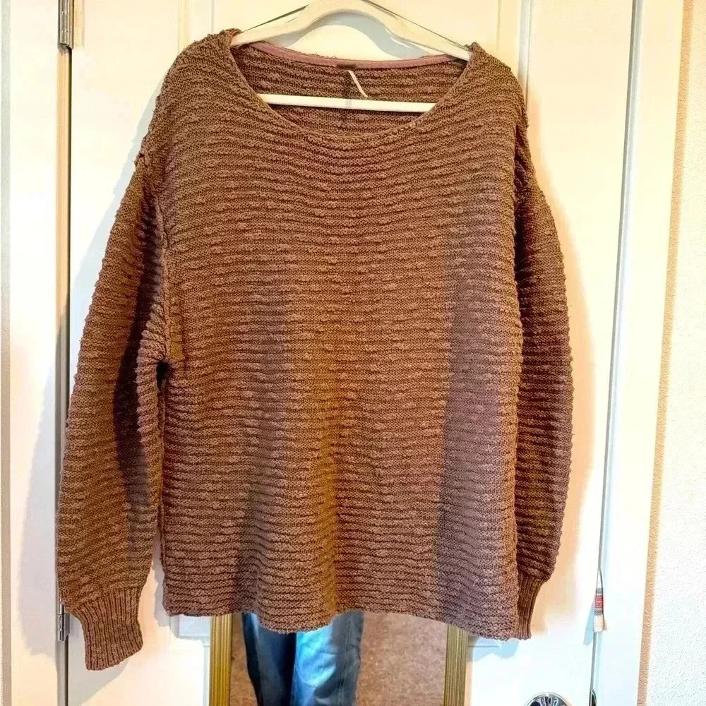 Free People Mauve Knit Sweater